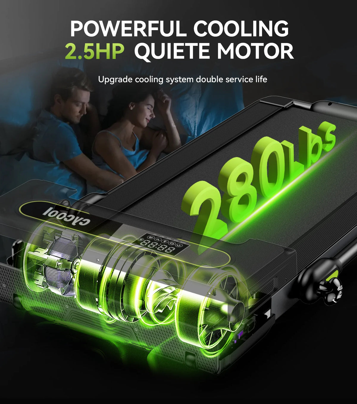 2.5HP Folding Electric Treadmill with Display Screen R875