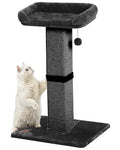 Large Sisal Cat Scratching Post with Plush Perch, Light Grey N192