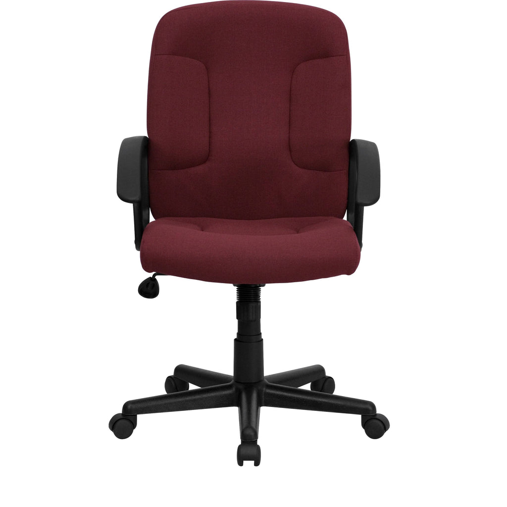 Navy Fabric Executive Swivel Office Chair with Nylon Arms E950