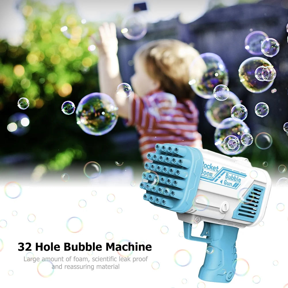 32 Holes Automatic Bubble Machine Toy J7629