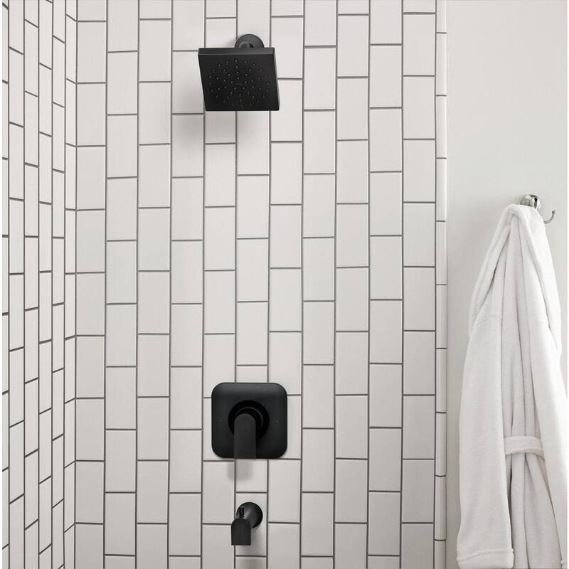 Single-Handle Tub and Shower Faucet in Matte Black Y72907
