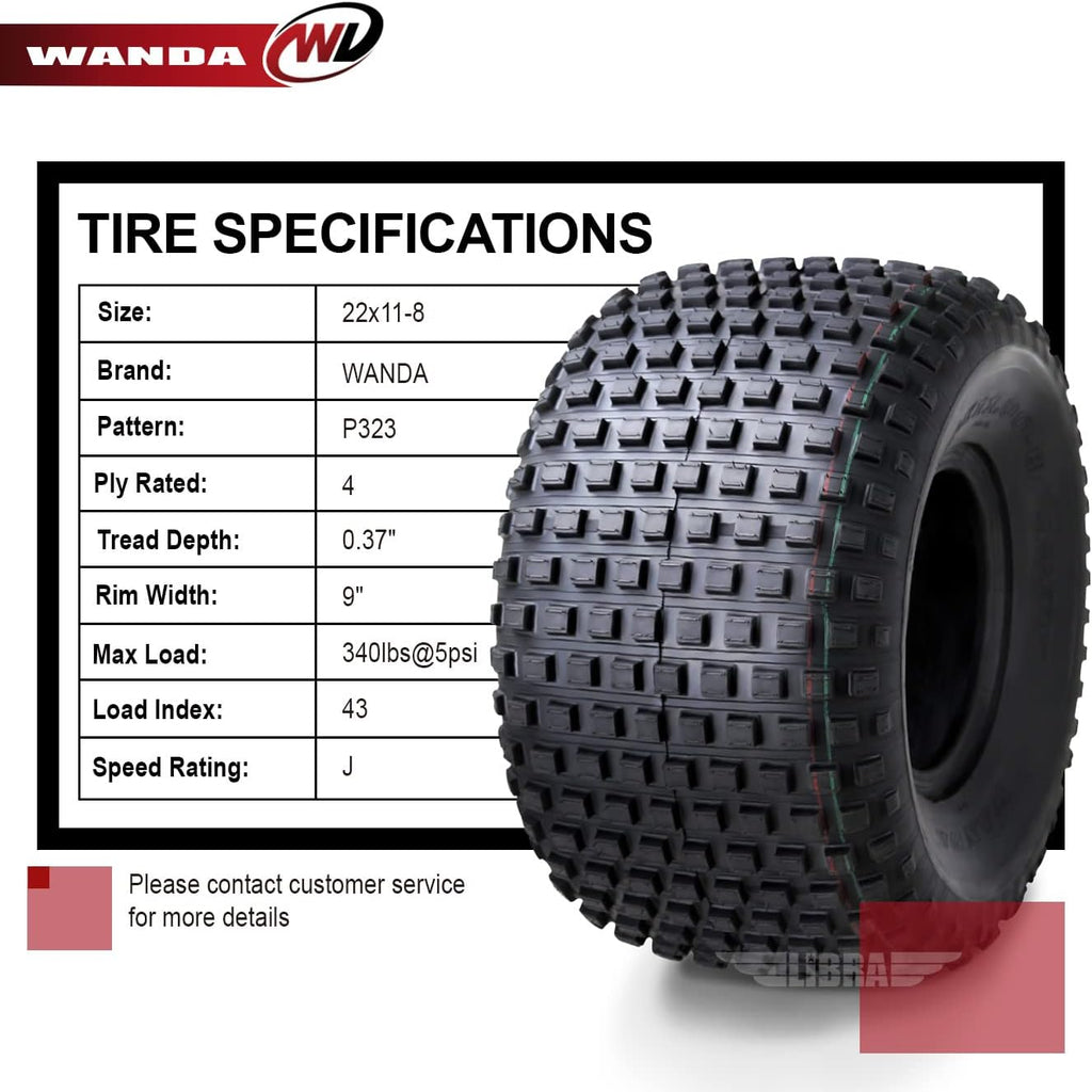 22X11-8 4PR ATV Tires N57764