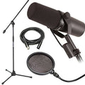 Dynamic Vocal Mic with Mic Boom Stand Pop Filter XLR Cable W359