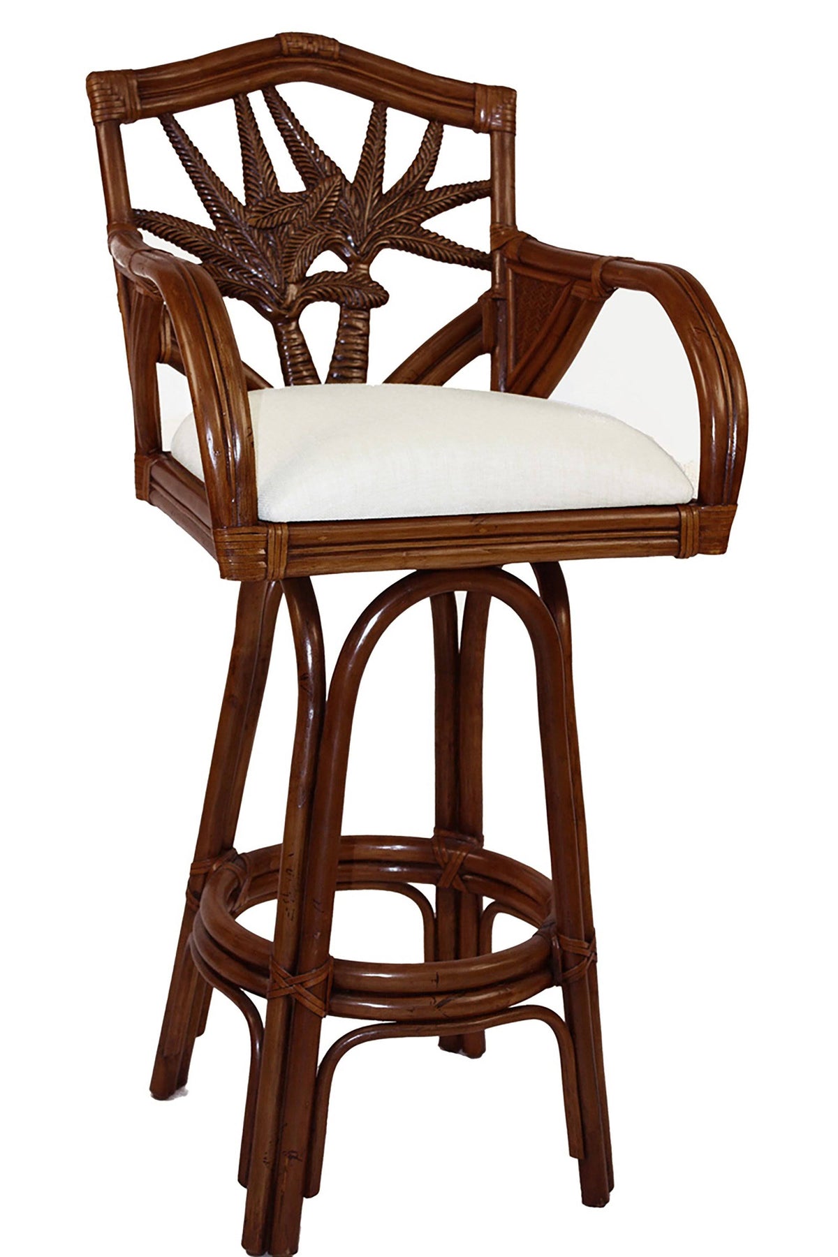 Indoor Swivel Rattan & Wicker Barstool Z79031