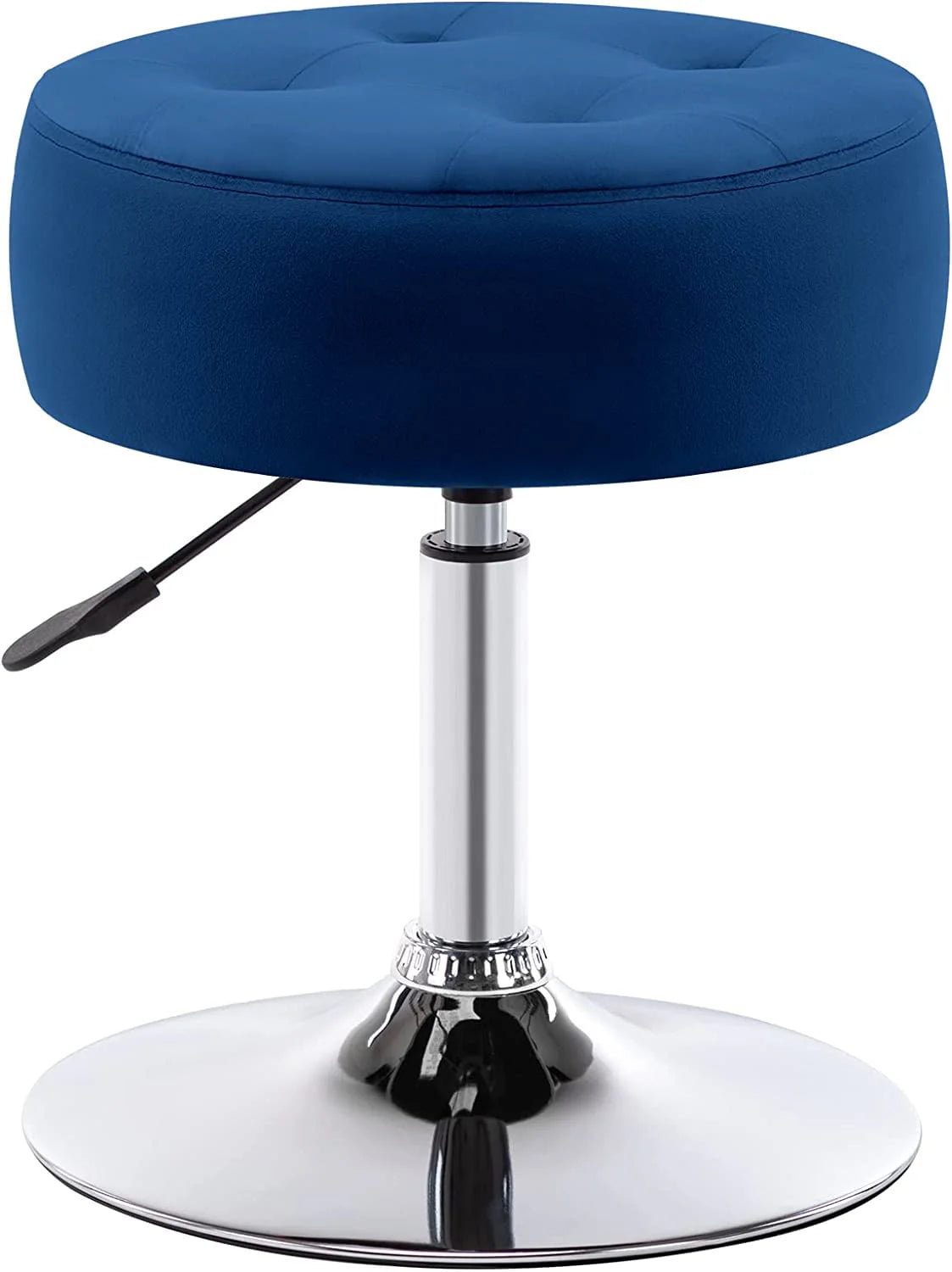 White Swivel PU Leather Vanity Stool Q354