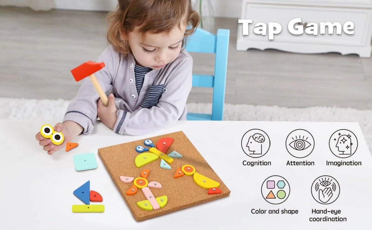 Wooden Hammering Pounding Toy with Mallet L89437