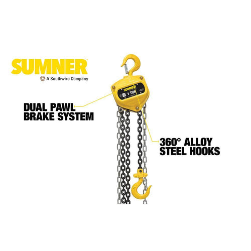 1 Ton Chain Hoist with 15 ft. Chain Fall K867247