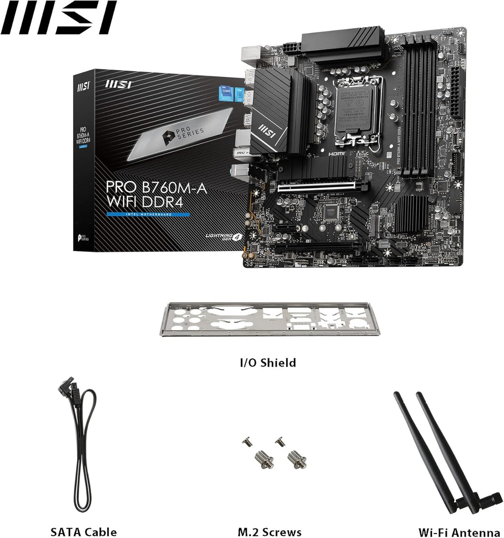 B760M-A WIFI DDR4 mATX Motherboard S717111