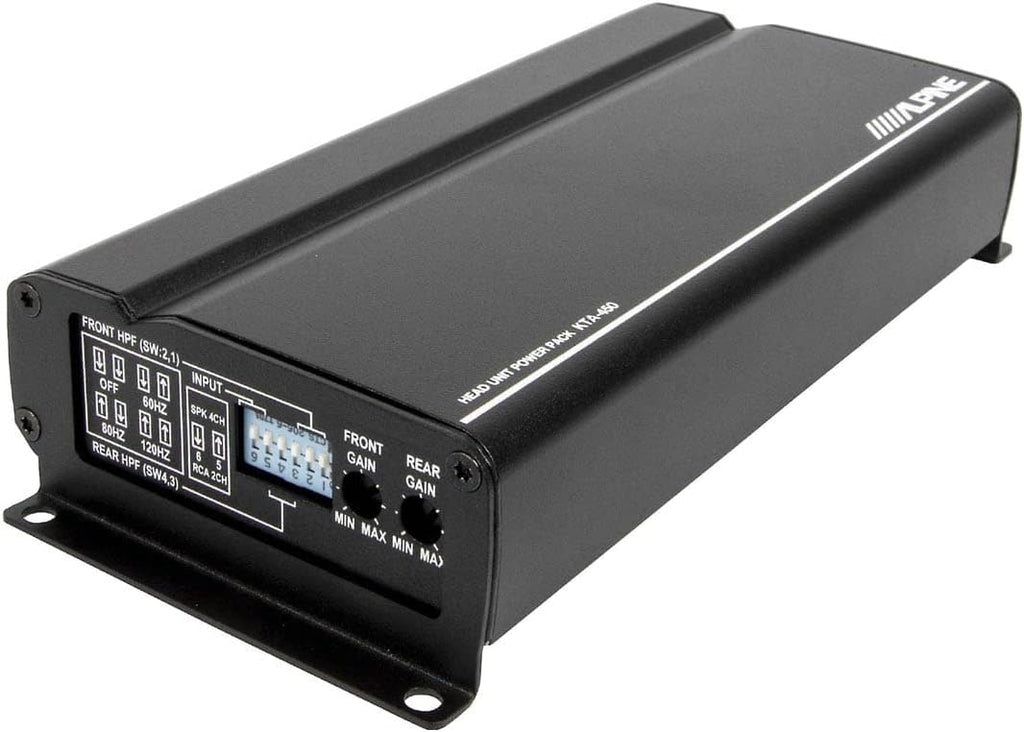 Receiver Compatible with CarPlay and Android Auto - Includes 4-Channel Power Pack Amp Q500