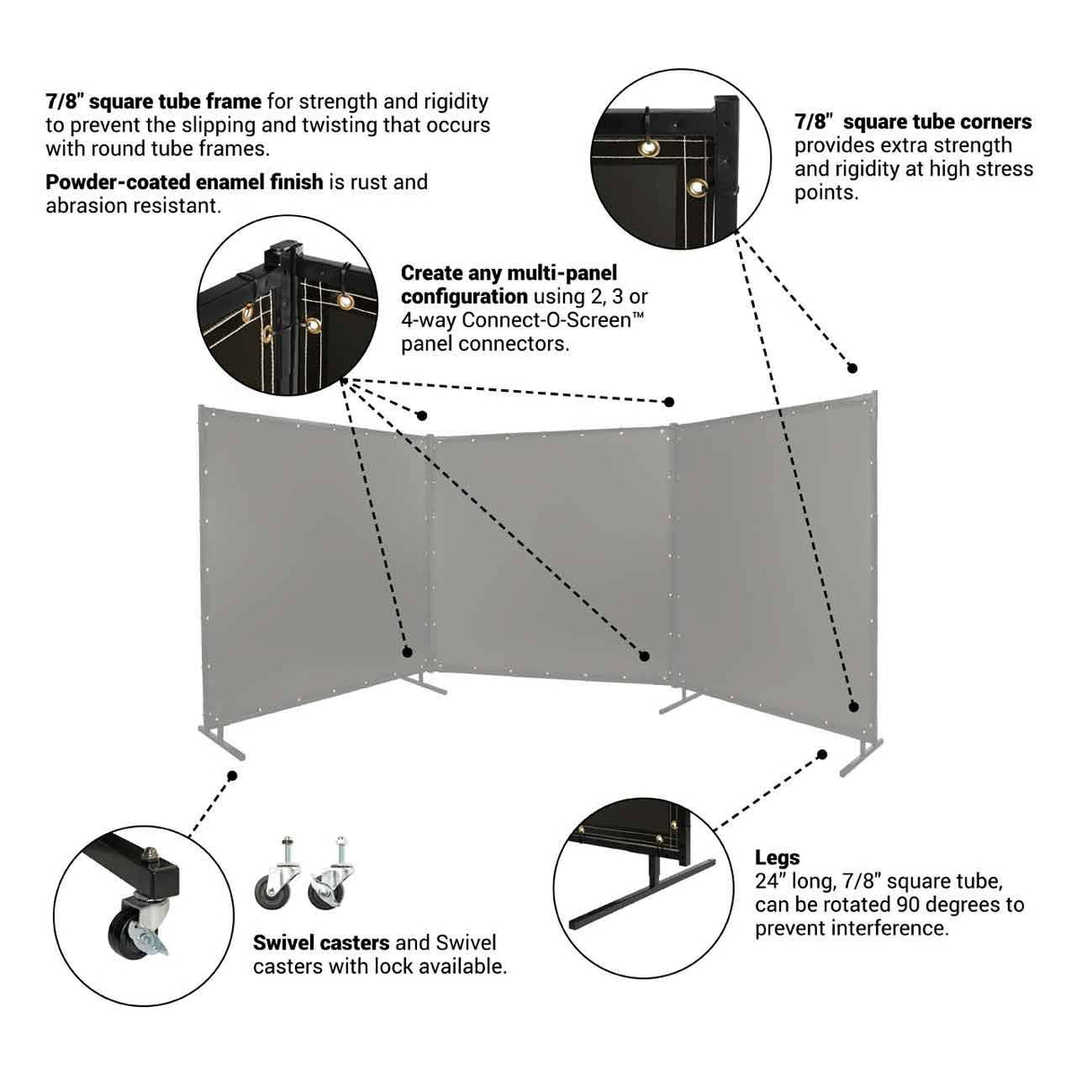 Charcoal Gray Welding Screen E5718