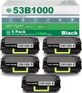 5 Pack Black High Yield Remanufactured Toner Cartridge I65205