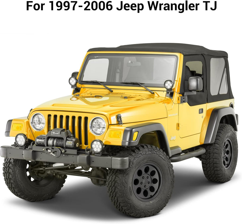 Windshield Sun Shade Sun Visor for Jeep Wrangler TJ, 6PCs Pack of 2 F9789