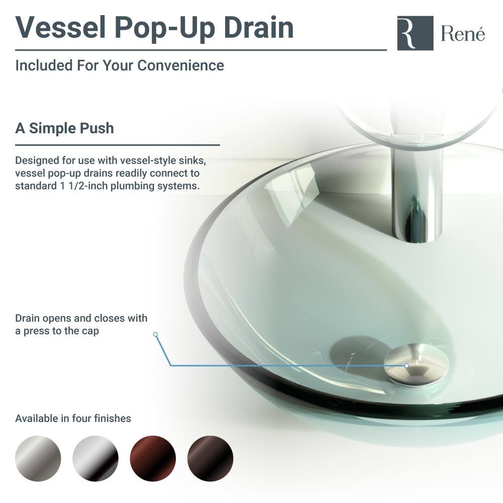 Glass Vessel Sink with Chrome Waterfall Faucet T234
