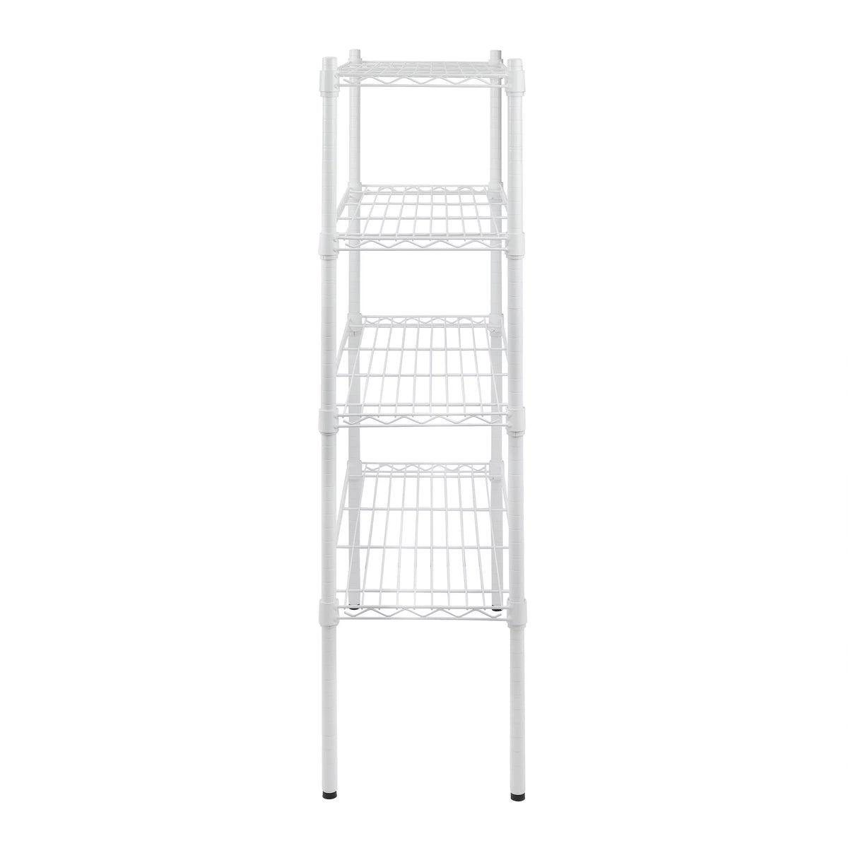4-Tier White Wire Shelf Unit I81518