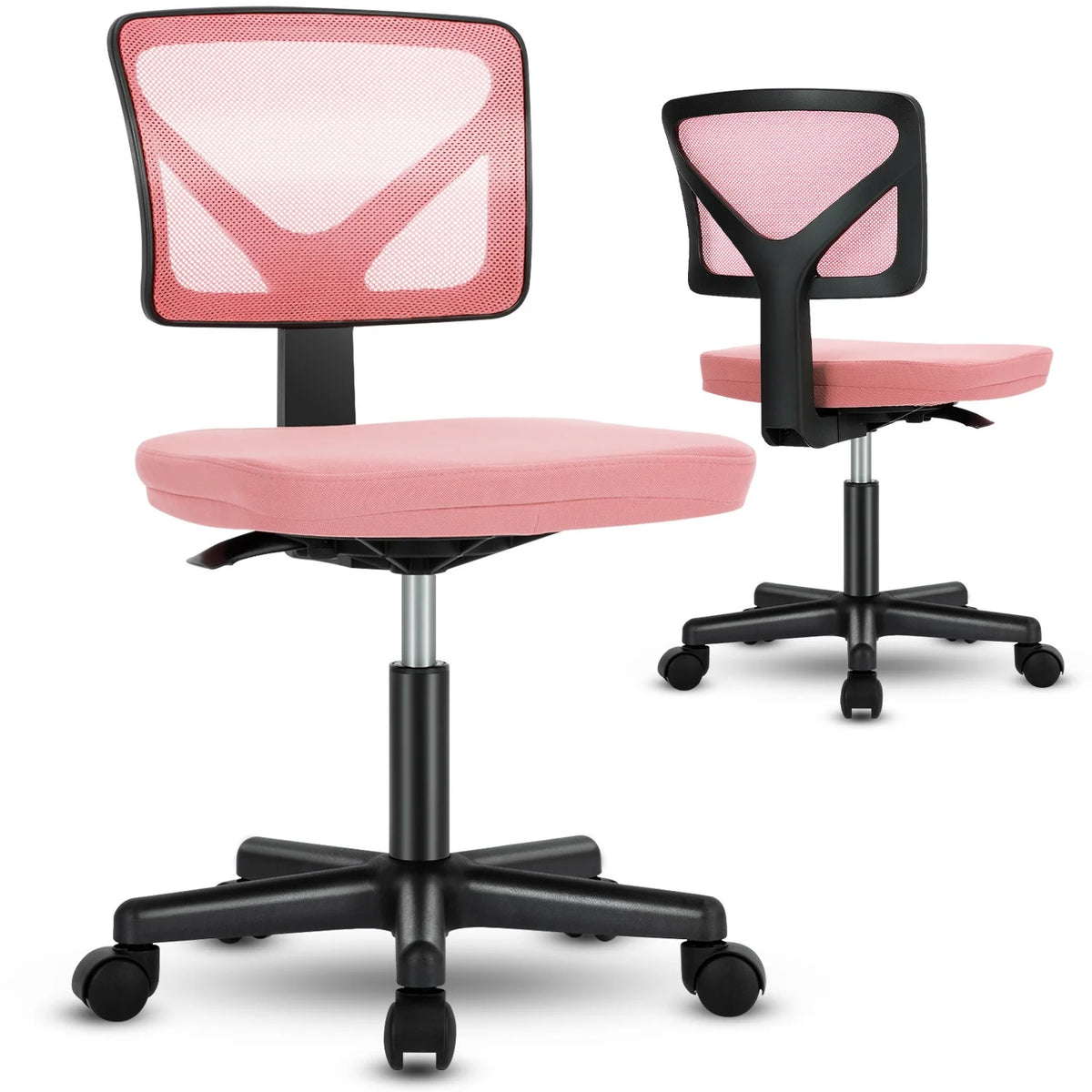 Armless Desk Chair with Lumbar Support W543