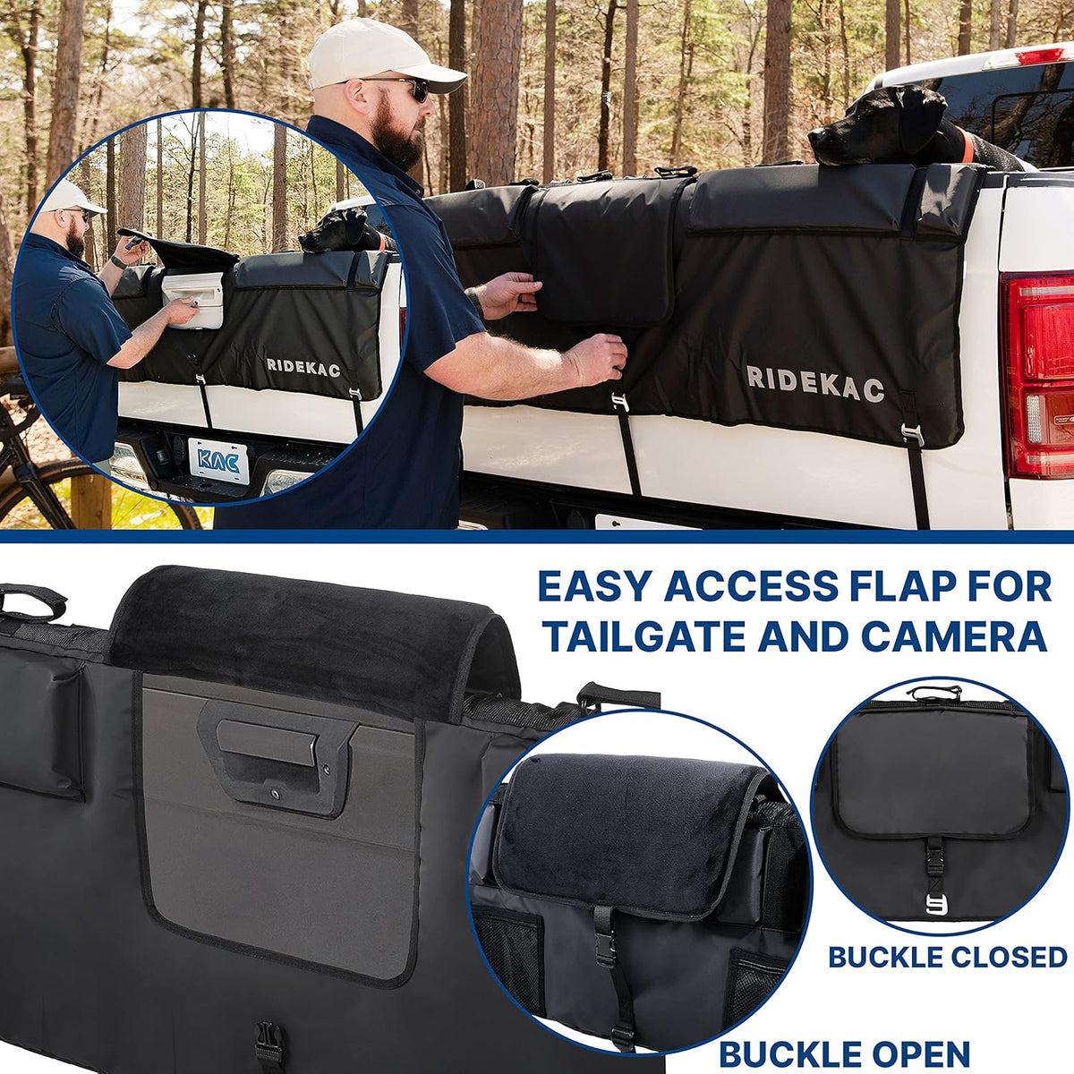 Bike Tailgate Pad with 2 Storage Pockets, 5 Bike Capacity O9535