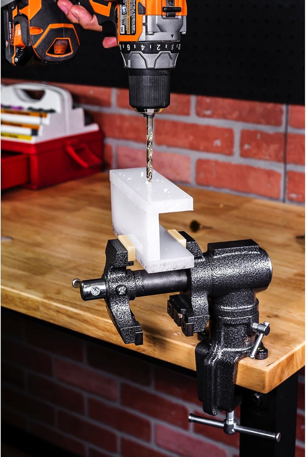 2-1/2 inch Mini Jaw Portable Clamp-on Table Bench Vise with Soft Jaw Covers F329
