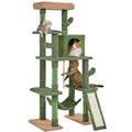 63" H Multi-Level Cat Tree with Sisal-Covered Scratching Posts & Condo & Hammock G98090