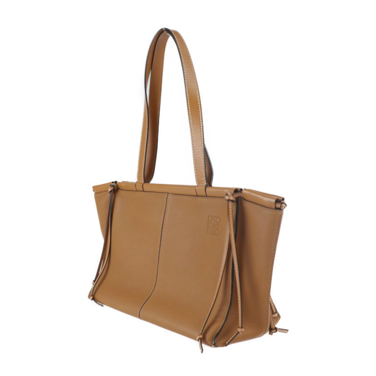 Camel Brown Calf Leather Shoulder Bag D440191