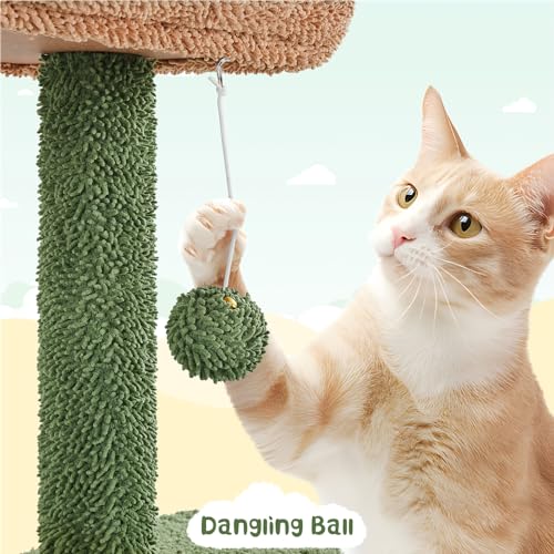 63" H Multi-Level Cat Tree with Sisal-Covered Scratching Posts & Condo & Hammock G98090