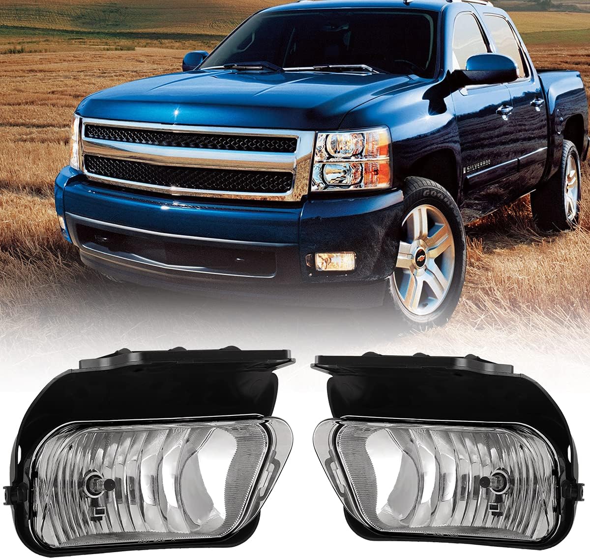 Fog Lights with H10 12V42W Halogen Bulb Clear Lens P13690