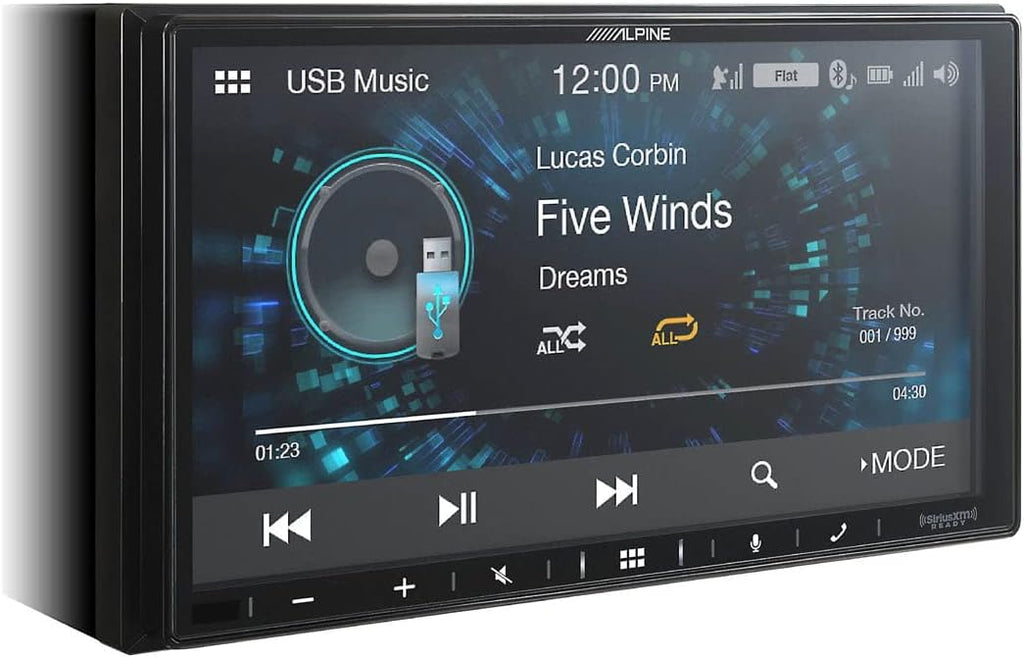 Receiver Compatible with CarPlay and Android Auto - Includes 4-Channel Power Pack Amp Q500