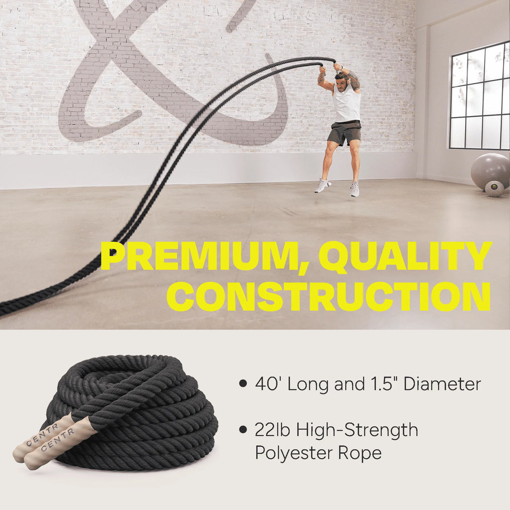 Heavy-Duty Battle Rope 40 ft F69201