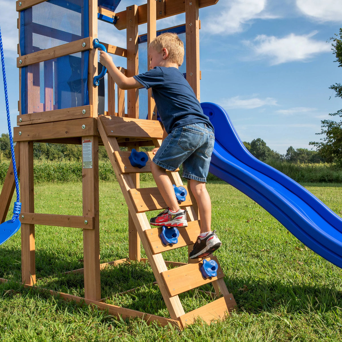Wooden Cedar Swing Set I16900