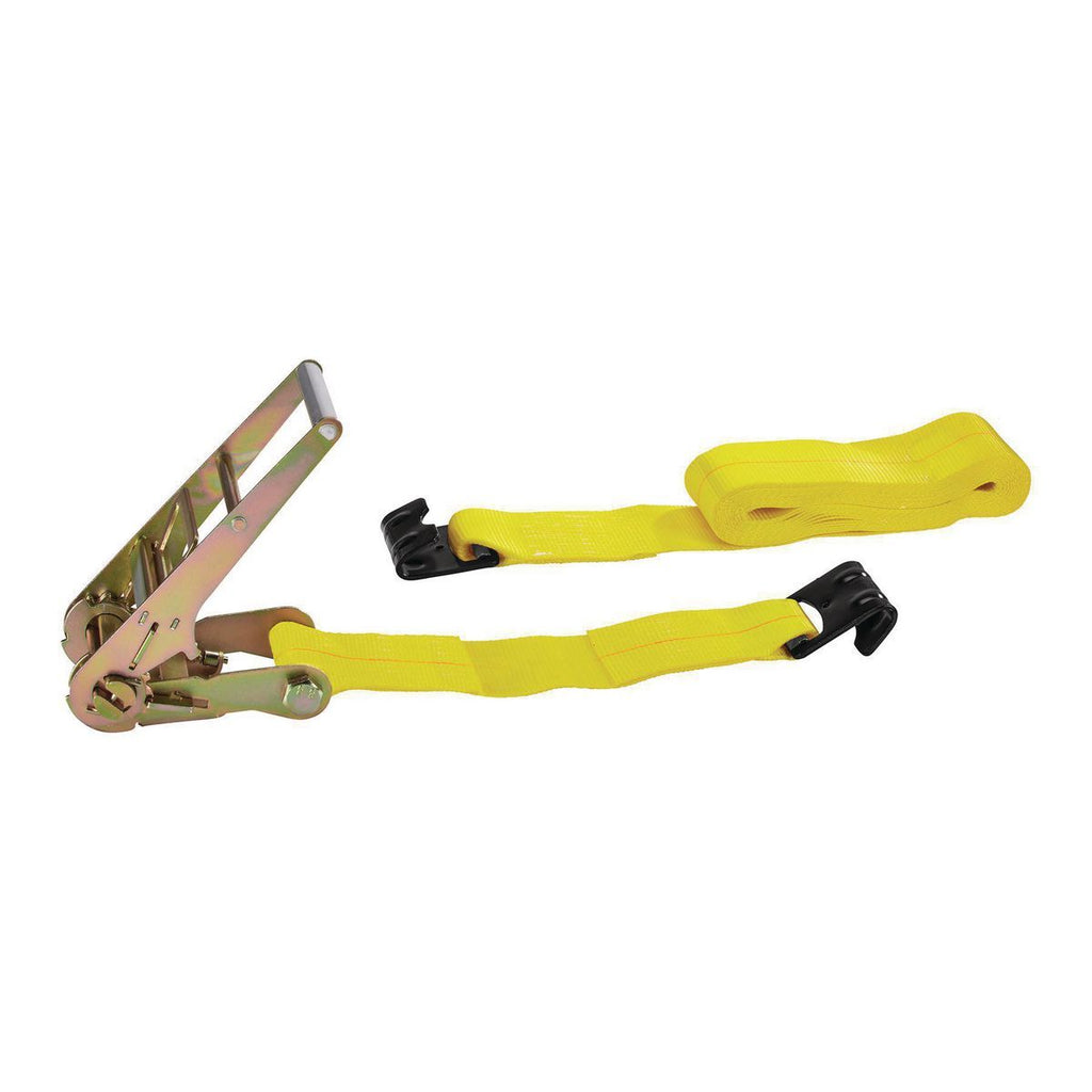 4 in. x 27 ft. Ratcheting Cargo Strap with Flat Hook F22255
