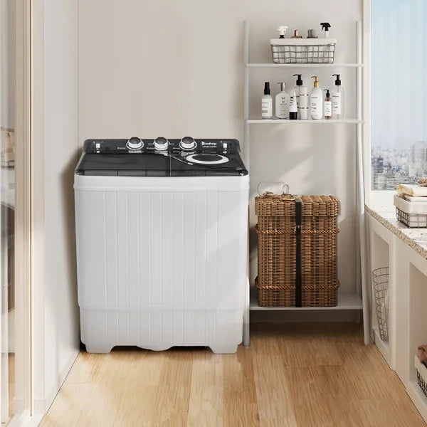 Semi-automatic Twin Tub Washing Machine, White & Black R27103