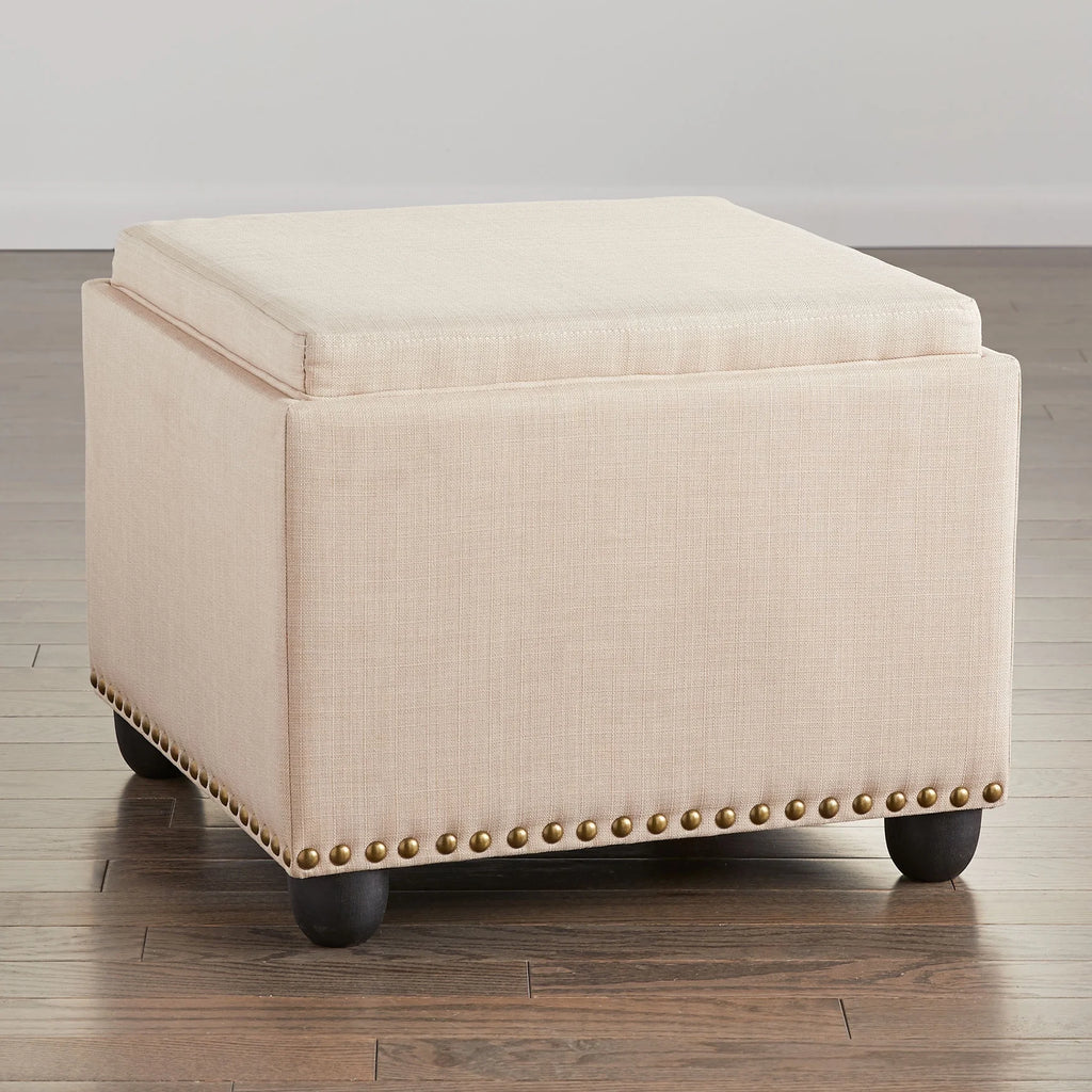 Studded Ottoman With Tray 400 Lb. Capacity N5581