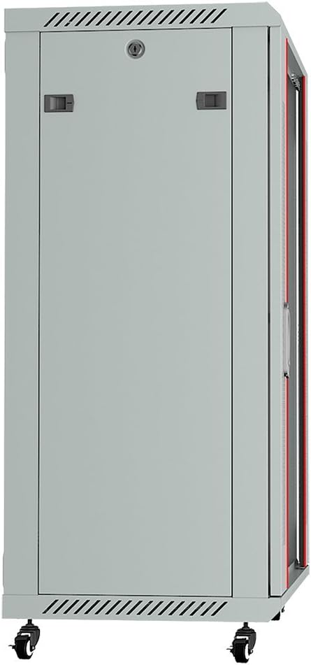 18U Wall Mount Gray IT Network Server Rack Cabinet Enclosure 24 Inch Depth O691