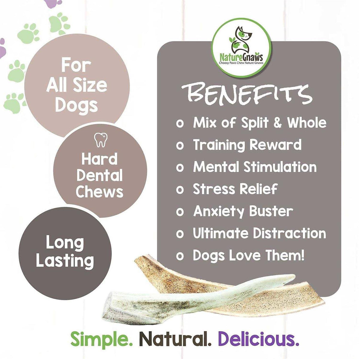 Deer Antlers for Small Dogs Natural Dog Treats O920