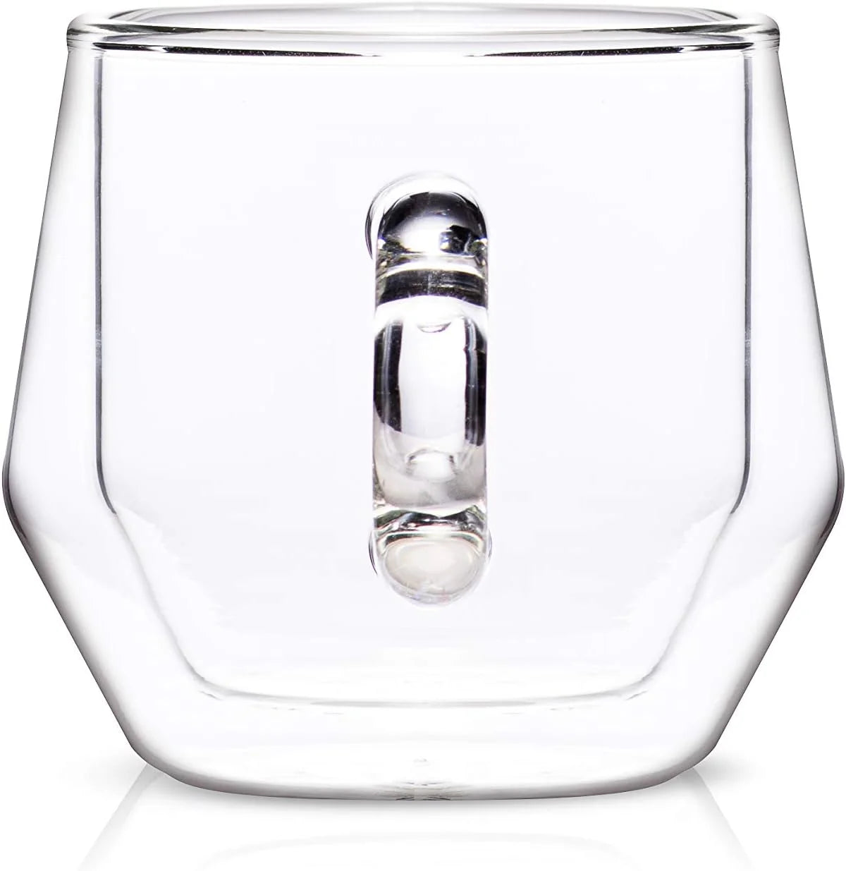 Clear 4Oz Double Walled Glass Espresso Cups with Handles O851