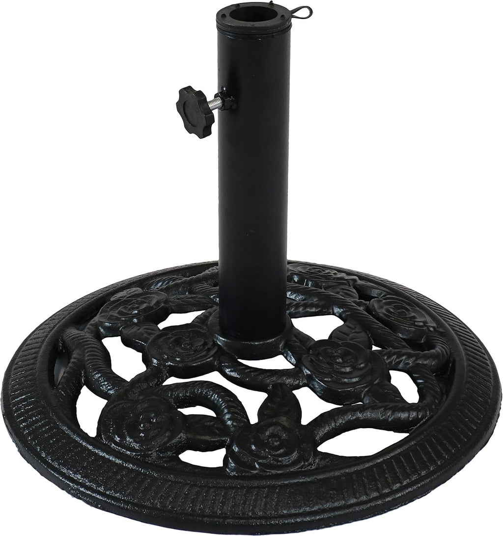 Green Cast Iron Patio Umbrella Base Stand A12927
