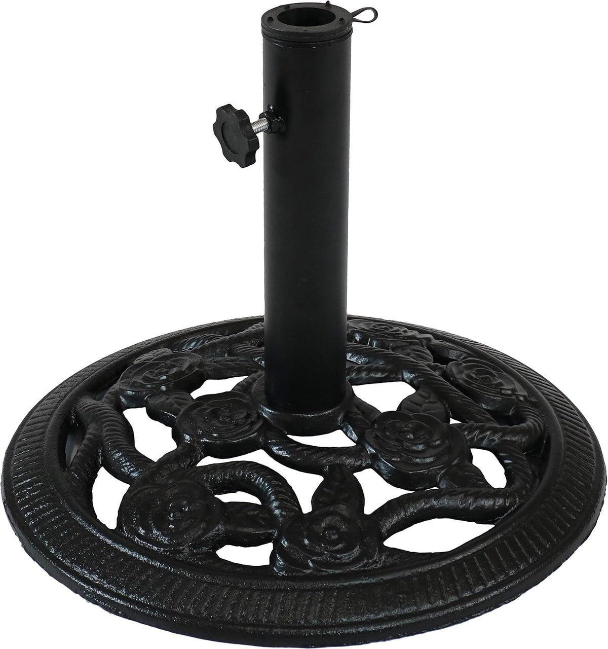 Green Cast Iron Patio Umbrella Base Stand A12927