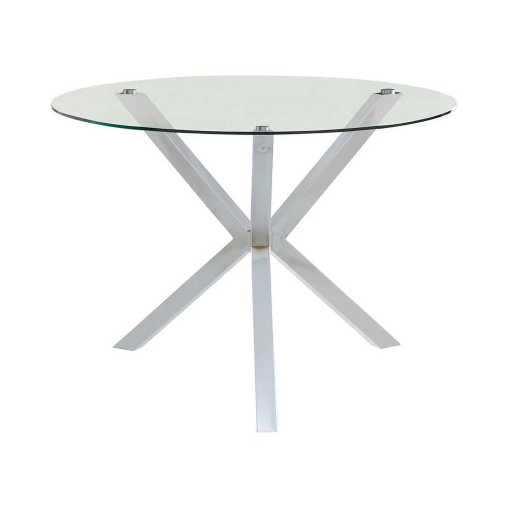Contemporary Round Glass Top Dining Table I5163