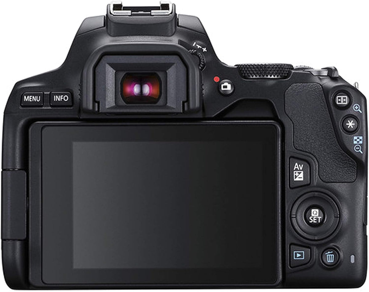 DSLR Camera with 18-55mm and 55-250mm and 420-800mm Lenses 64GB Memory Case Tripod Flash Remote 38pc Bundle E23049
