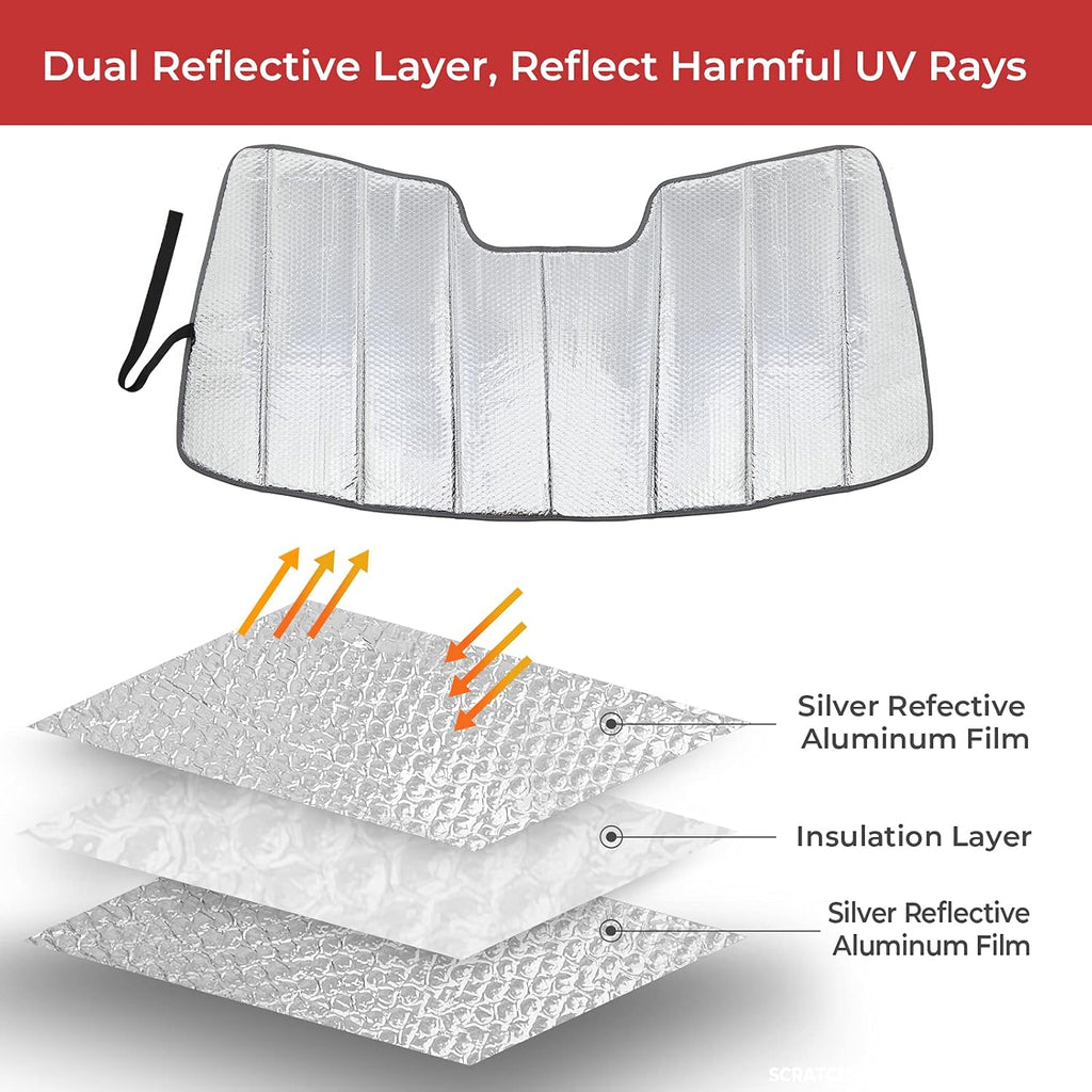 Foldable Windshield Sunshade Pack of 2 O917