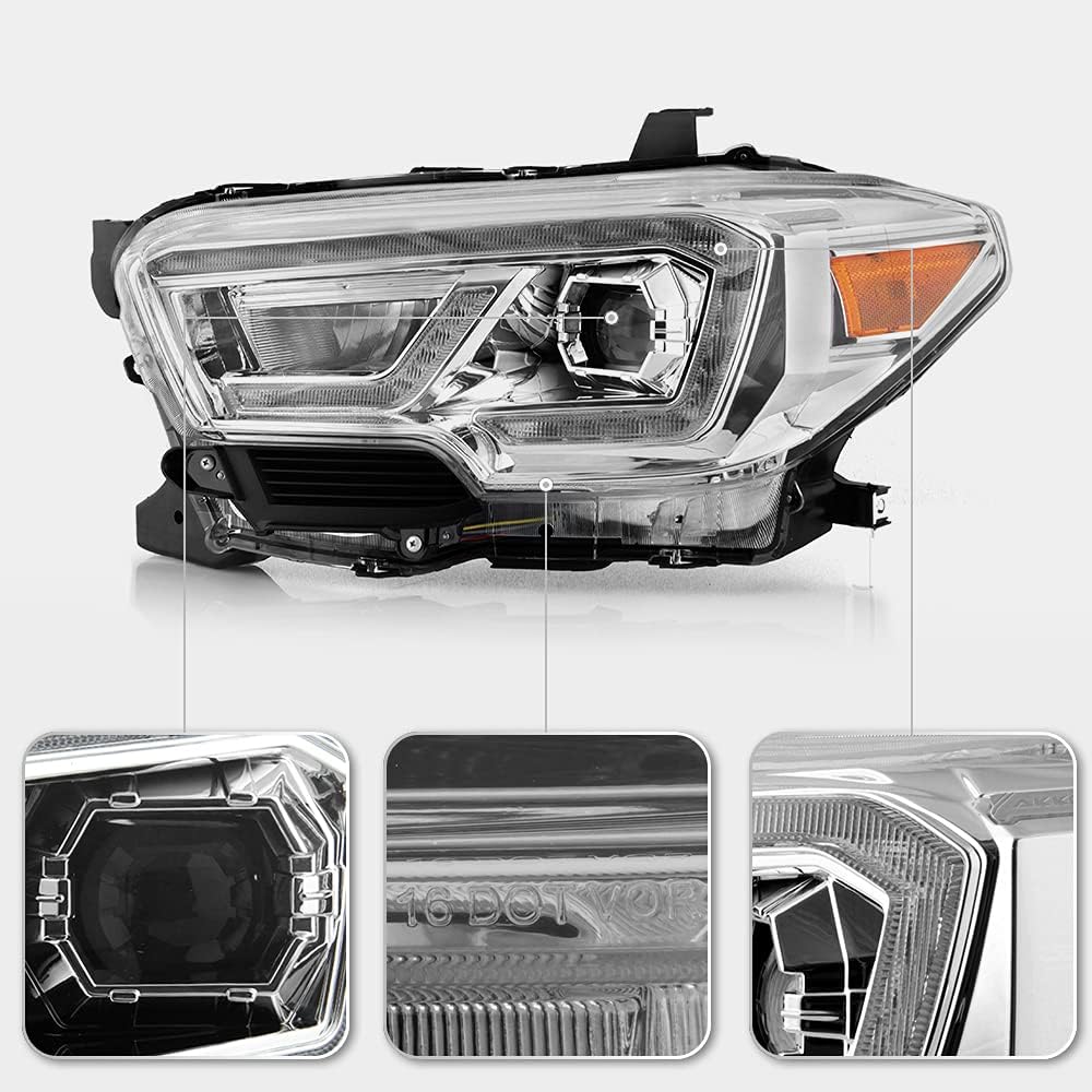 Chrome LED Projector Headlights B2317