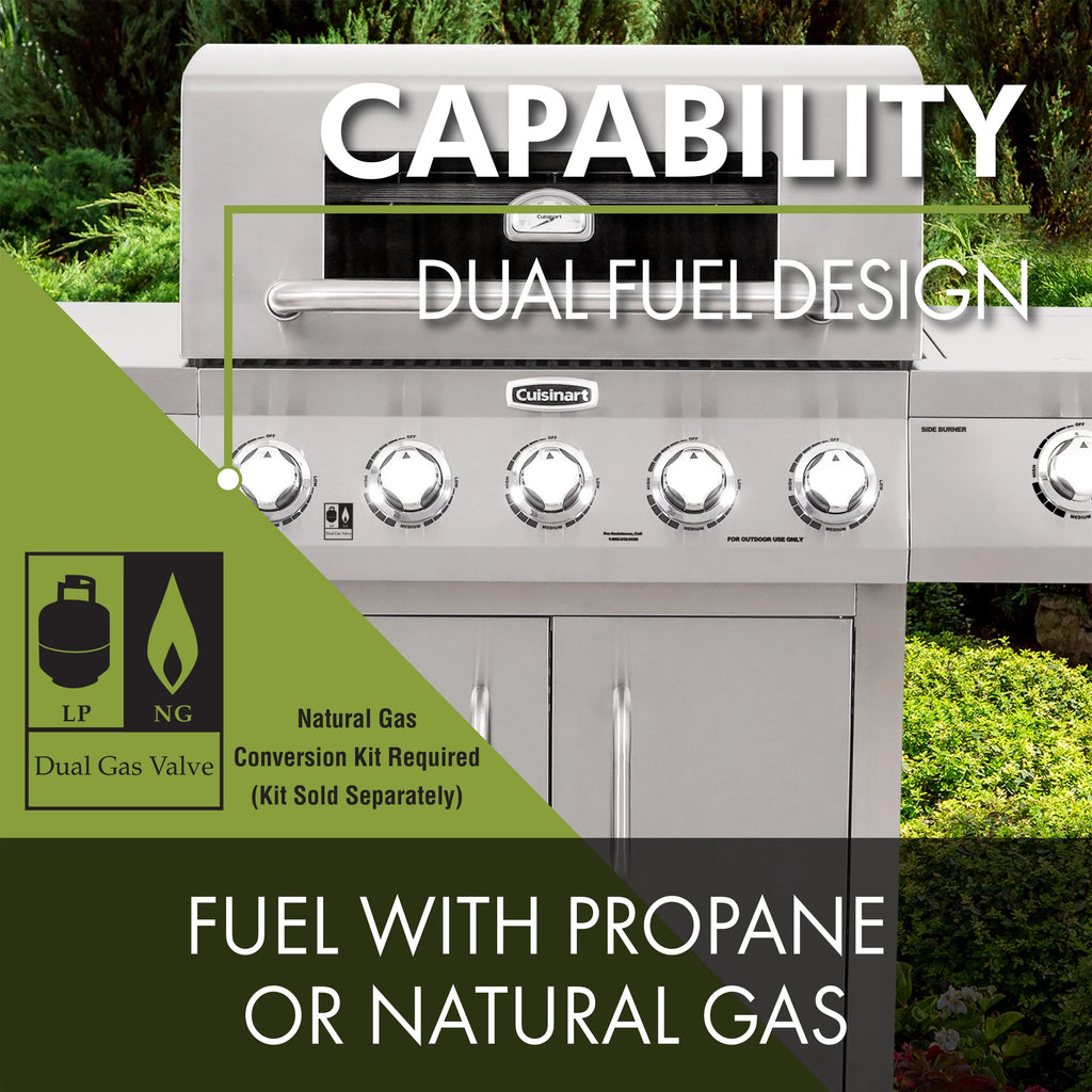 5-Burner Dual Fuel Gas Grill W6854