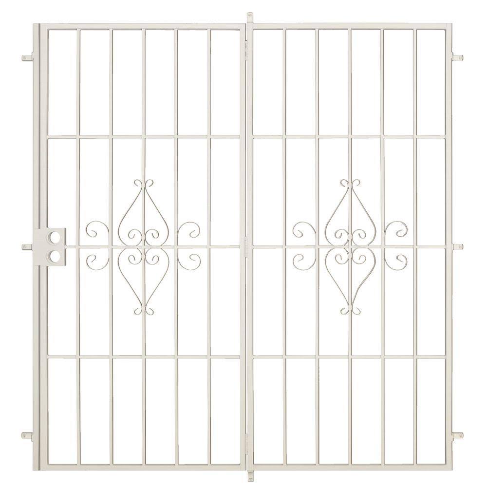 60 in. x 80 in. Navajo White Steel Patio Security Door J80249