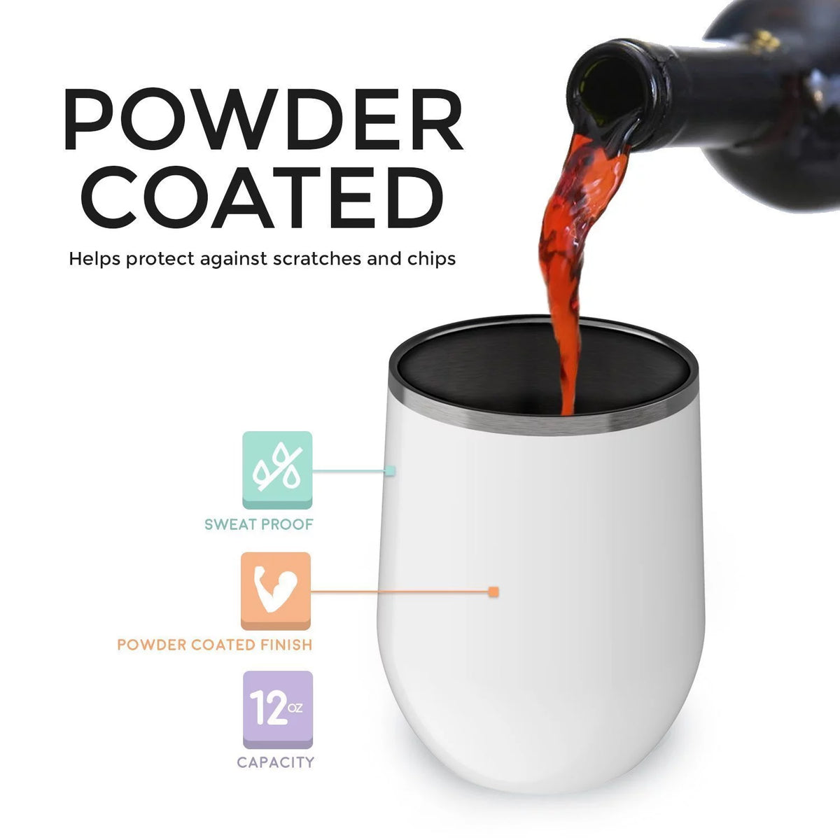 Engraved 12 oz Red Wine Cup F199