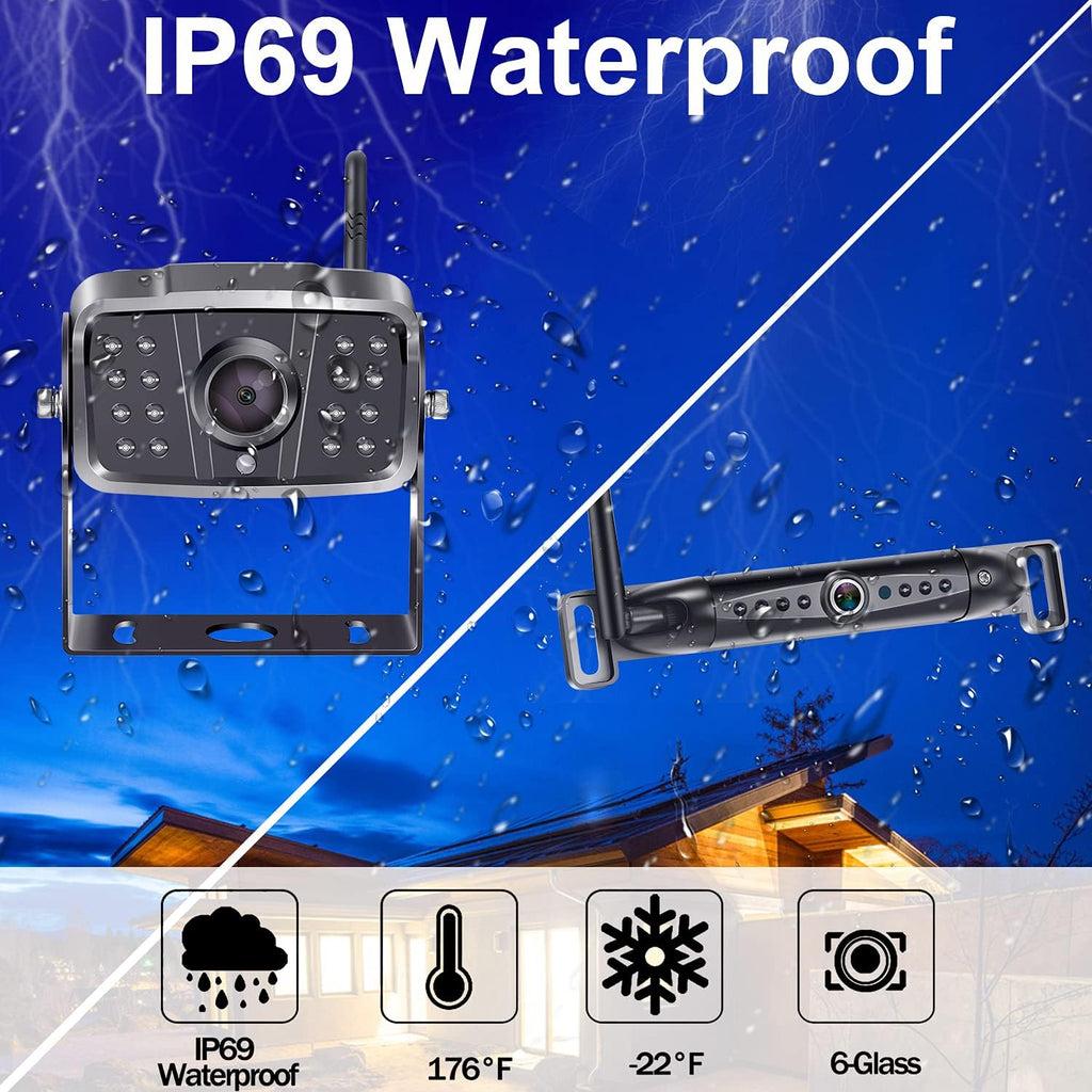 Wireless Backup Camera System with 7 Inch Monitor and 2 Cameras Z3491