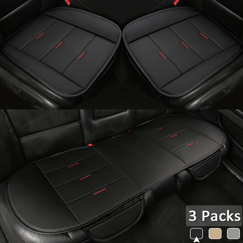 3 Packs Car Seat Covers with Front Protector and Rear Cover Gray T162045