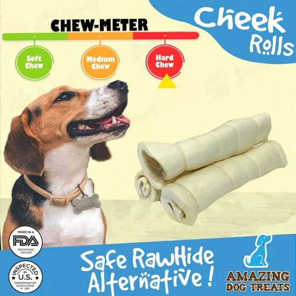 10" Beef Cheek Rolls 4 Count Dog Chew Y559868