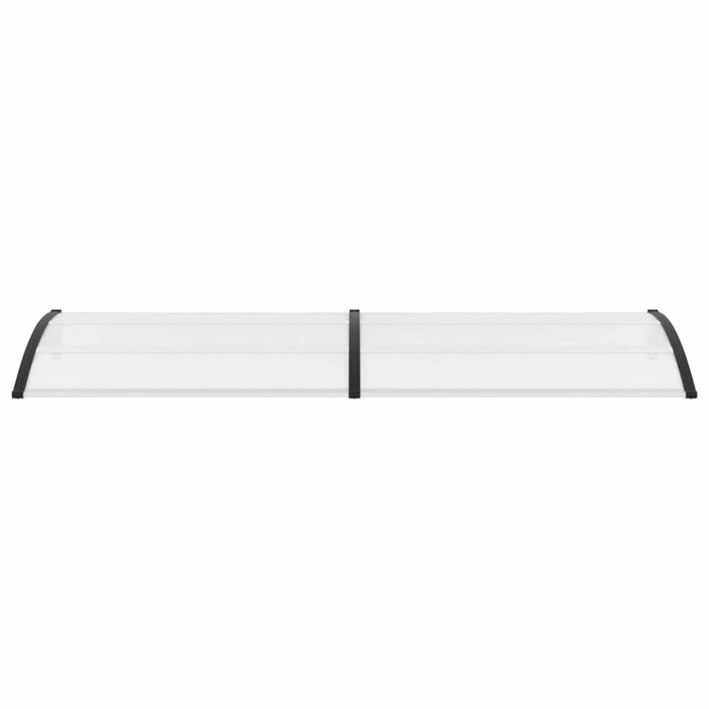 Door Canopy Black and Transparent 118.1"x31.5" PC B360797