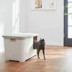 Multi-Function Covered Cat Litter Box, 29-in, With Tray A9173