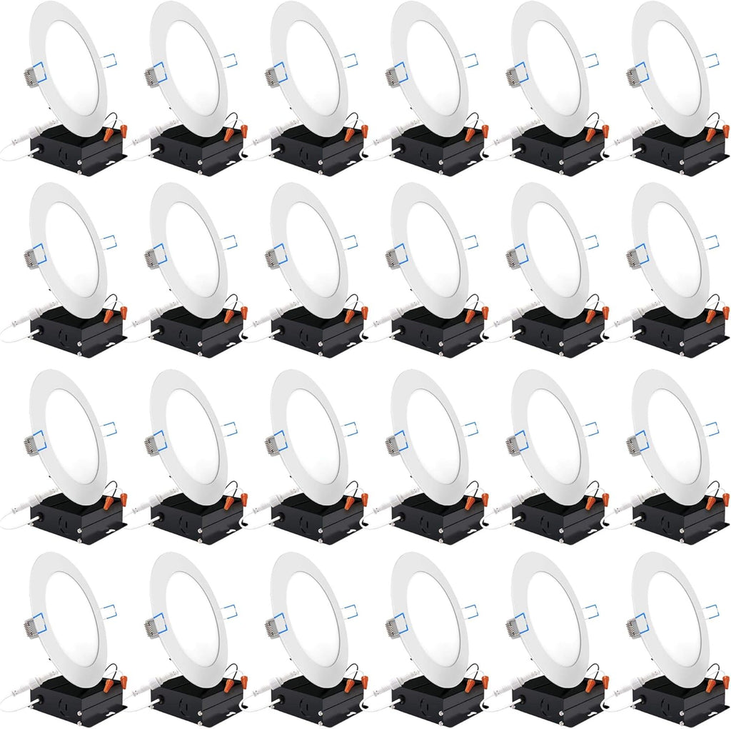 24 Pack 6 Inch LED Recessed Lighting 3000K Dimmable 14W 850 LM Q55295