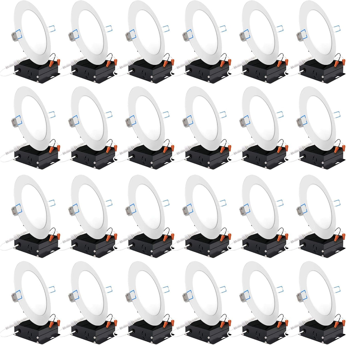 24 Pack 6 Inch LED Recessed Lighting 3000K Dimmable 14W 850 LM Q55295